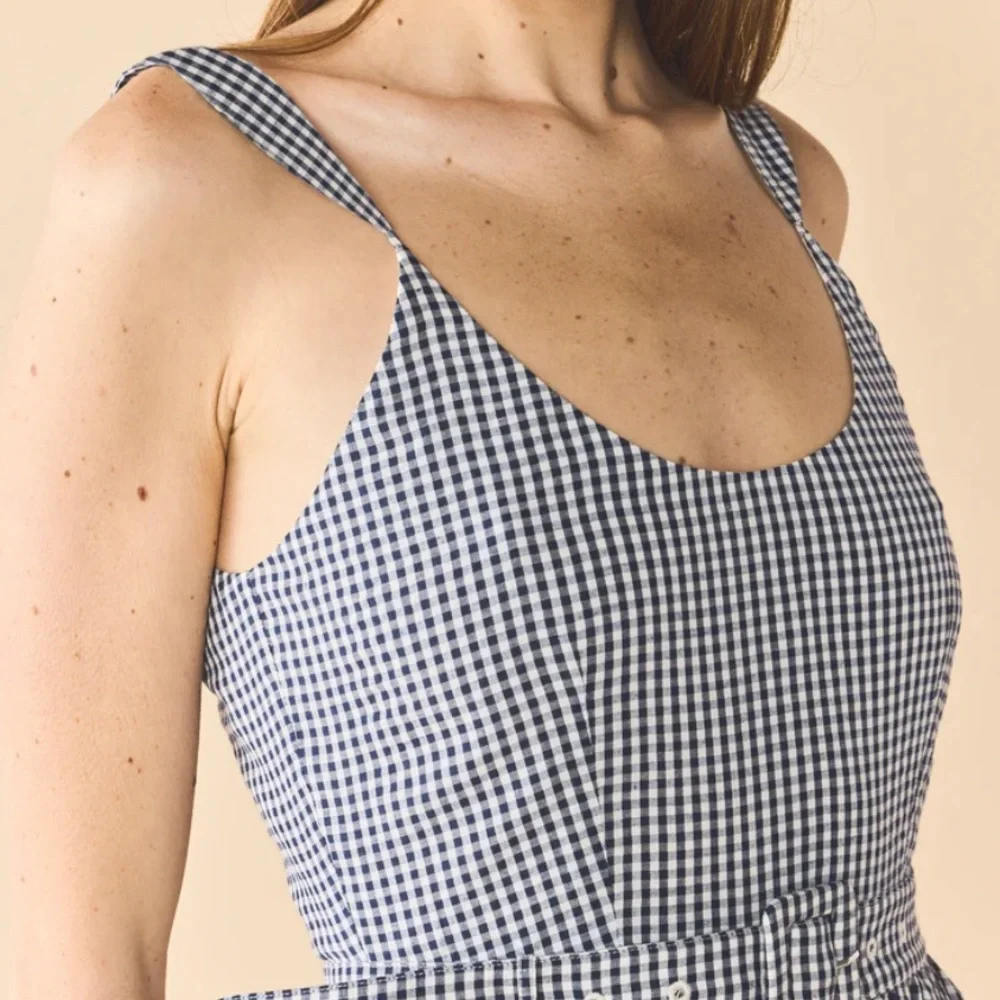 Eddy Katherine Gingham Midi Dress, XS - Picture 5 of 5